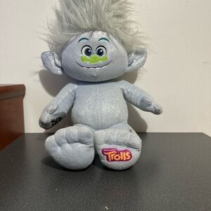 Build a Bear Guy Diamond Blue Troll DreamWorks Plush Large Glittery Hair Works